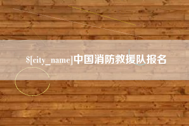 塔城中国消防救援队报名