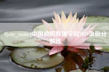 塔城中国消防救援学院2019录取分数线