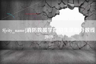 塔城消防救援学院招生录取分数线2019