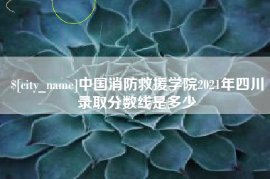 塔城中国消防救援学院2021年四川录取分数线是多少