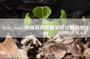 塔城中国消防救援学院安徽招生计划
