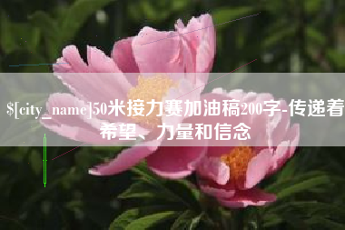 塔城50米接力赛加油稿200字-传递着希望、力量和信念