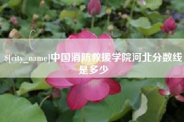 塔城中国消防救援学院河北分数线是多少