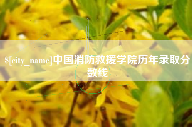 塔城中国消防救援学院历年录取分数线