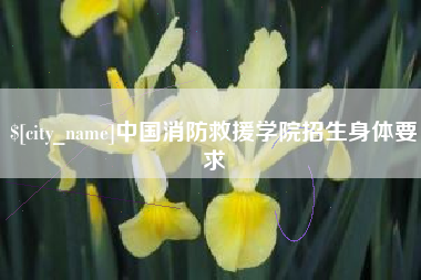 塔城中国消防救援学院招生身体要求