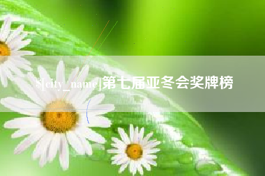 塔城第七届亚冬会奖牌榜