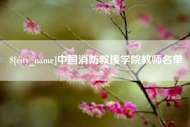 塔城中国消防救援学院教师名单 塔城中国消防救援学院教师名单