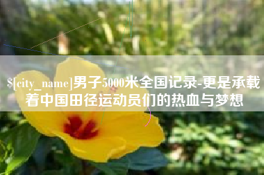 塔城男子5000米全国记录-更是承载着中国田径运动员们的热血与梦想