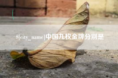 塔城中国九枚金牌分别是