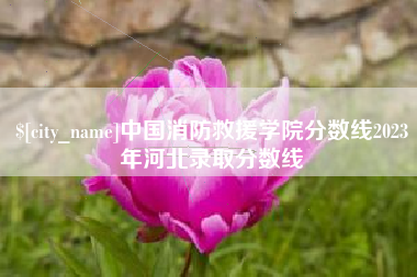 塔城中国消防救援学院分数线2023年河北录取分数线
