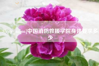 塔城中国消防救援学院身体要求多少