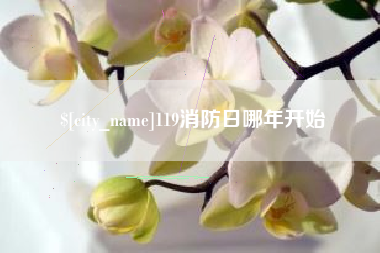 塔城119消防日哪年开始