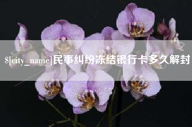 塔城民事纠纷冻结银行卡多久解封