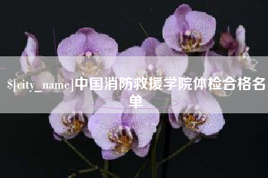 塔城中国消防救援学院体检合格名单