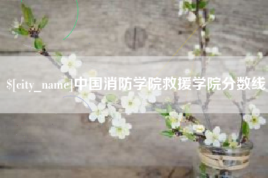 塔城中国消防学院救援学院分数线