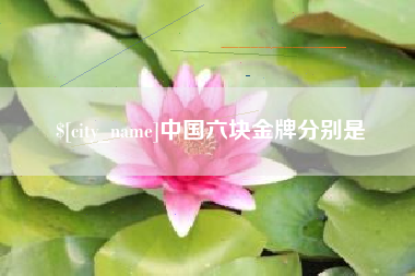 塔城中国六块金牌分别是